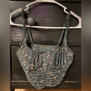 Small Hollister Mesh Padded Crop Top